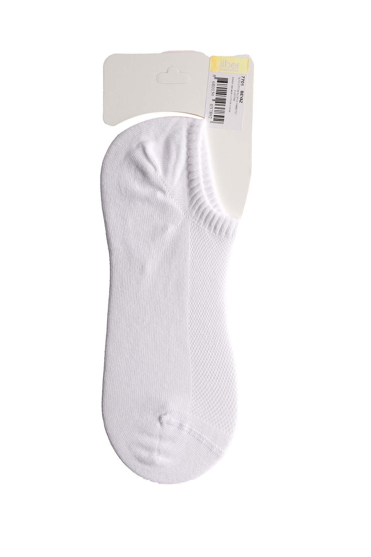 Erkek Beyaz Pamuklu  Sneaker Çorap 7701