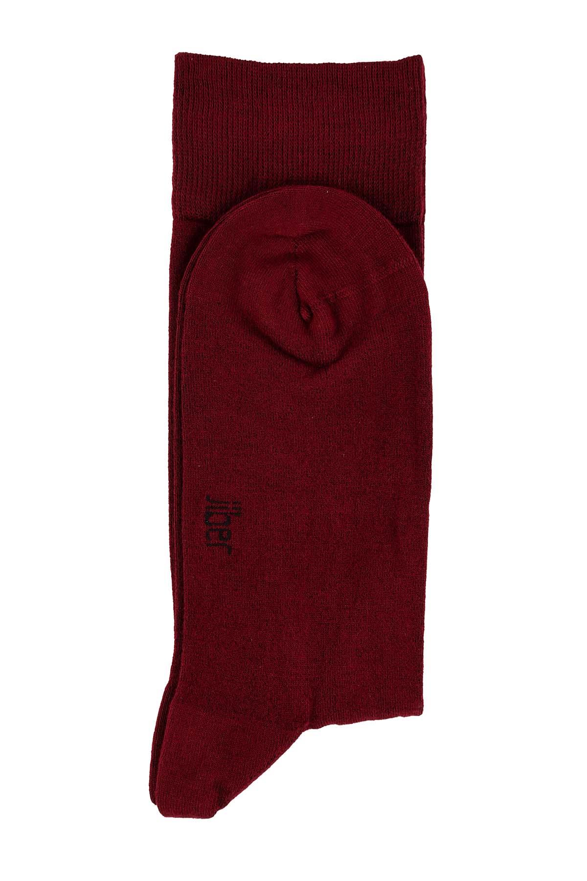 Erkek Bordo Likralı Modal Uzun Çorap 5200