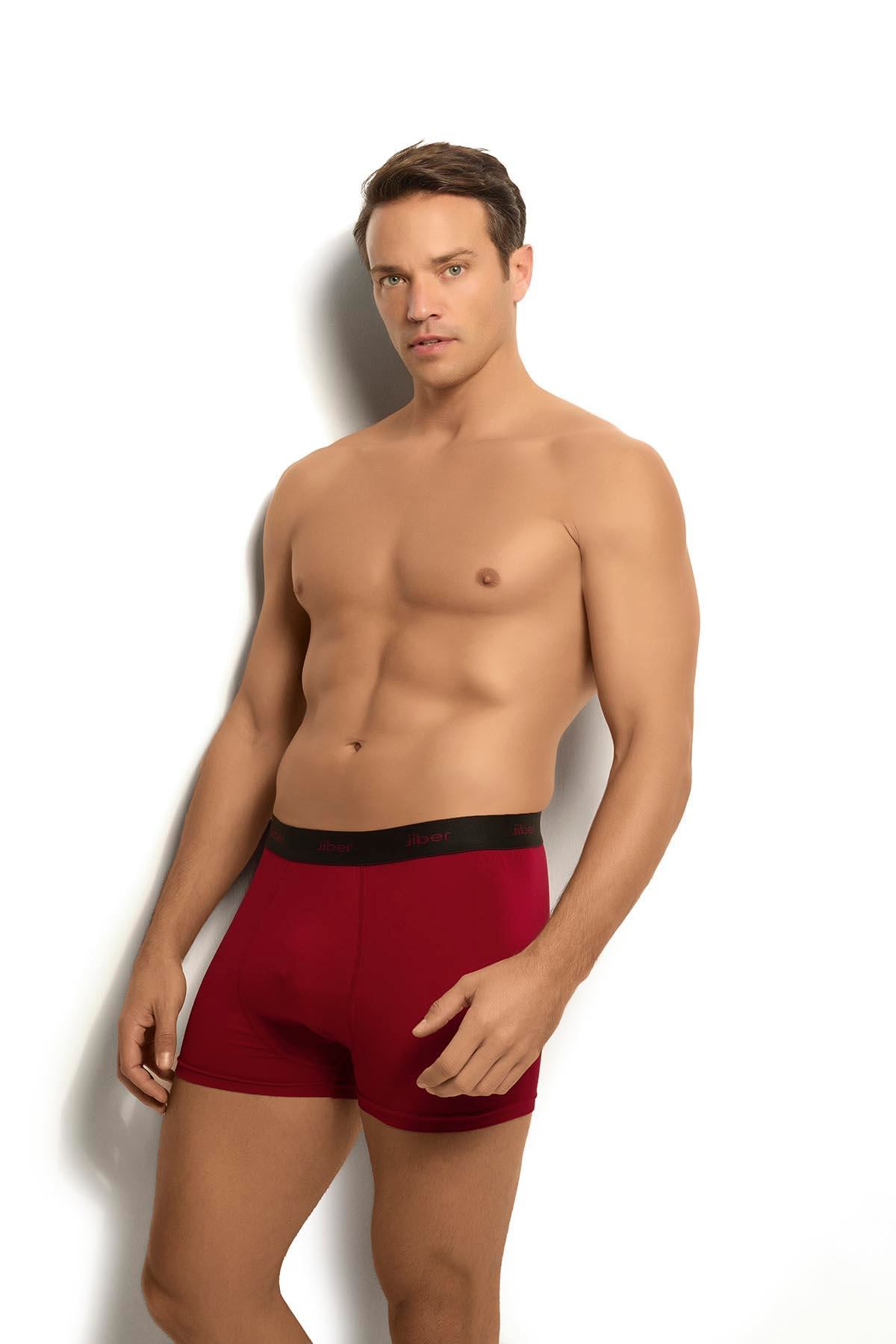 Erkek Bordo Modal Pamuklu Boxer 321