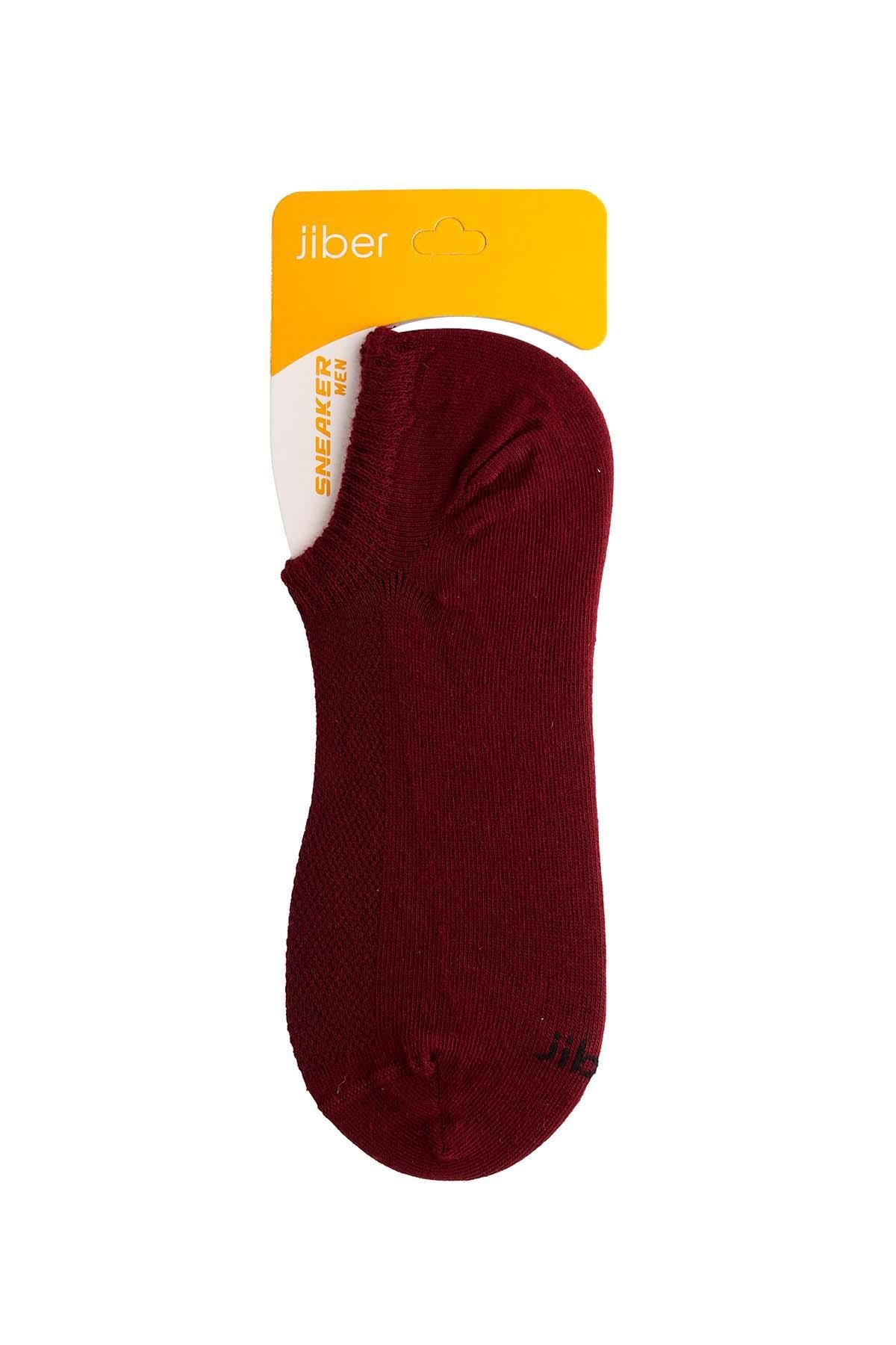 Erkek Bordo Pamuklu  Sneaker Çorap 7701