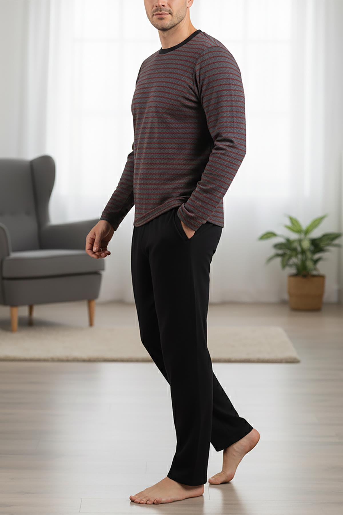 Erkek Bordo Pijama Takımı 15306