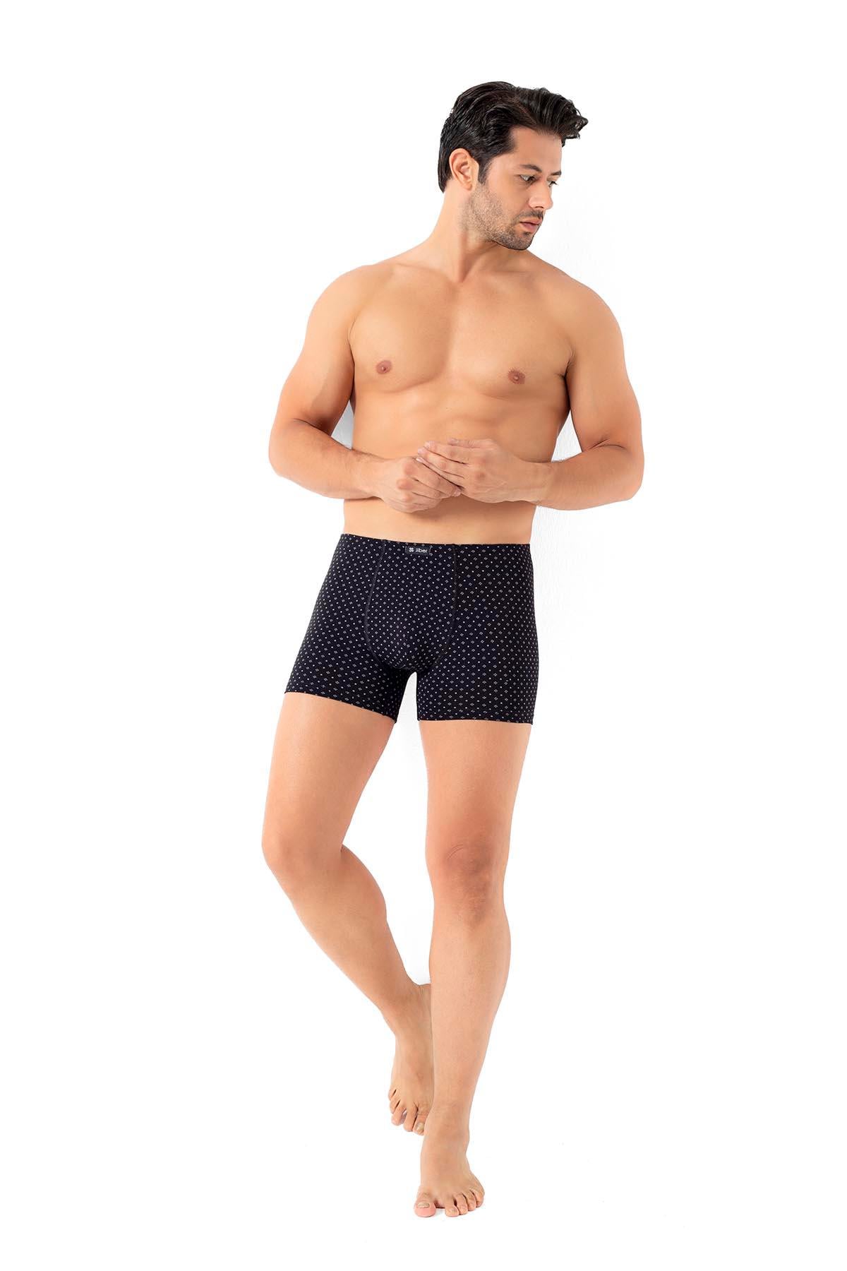 Erkek Desenli İnce Lastikli Karışık Renkler Boxer  287