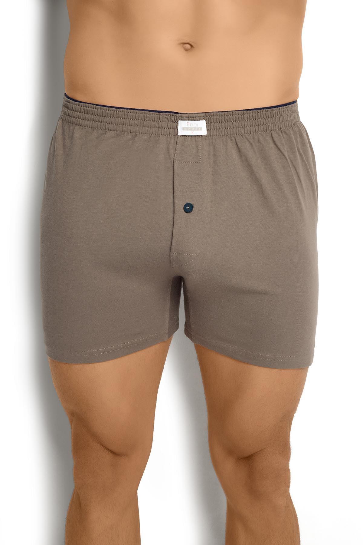 Erkek Gri Havlu Kemer Pamuklu 6lı Boxer 127