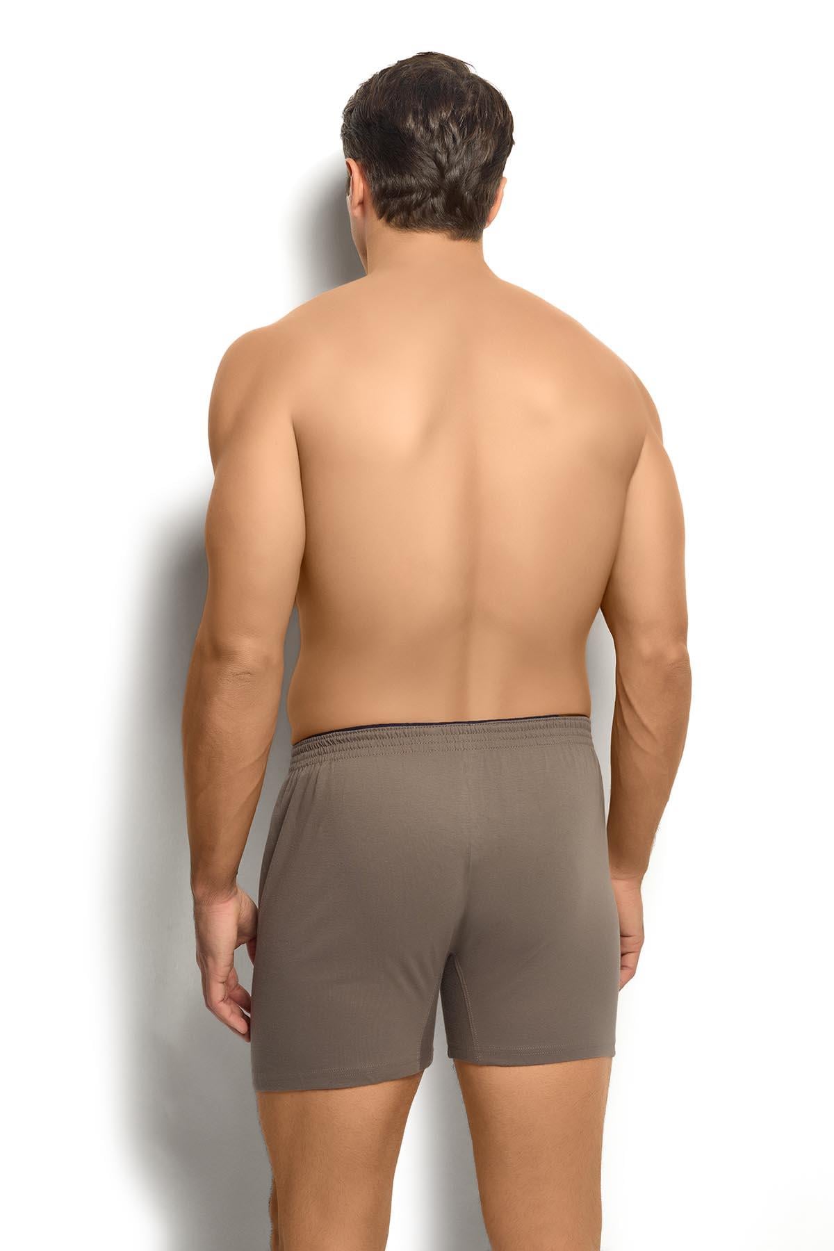 Erkek Gri Havlu Kemer Pamuklu 6lı Boxer 127