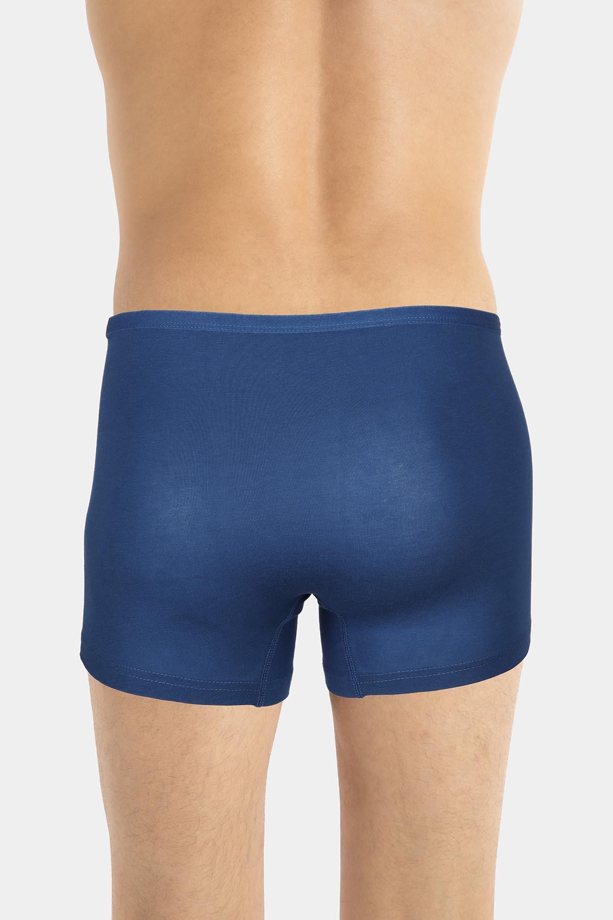 Erkek İnce Lastikli Penye Modal İndigo Boxer 286