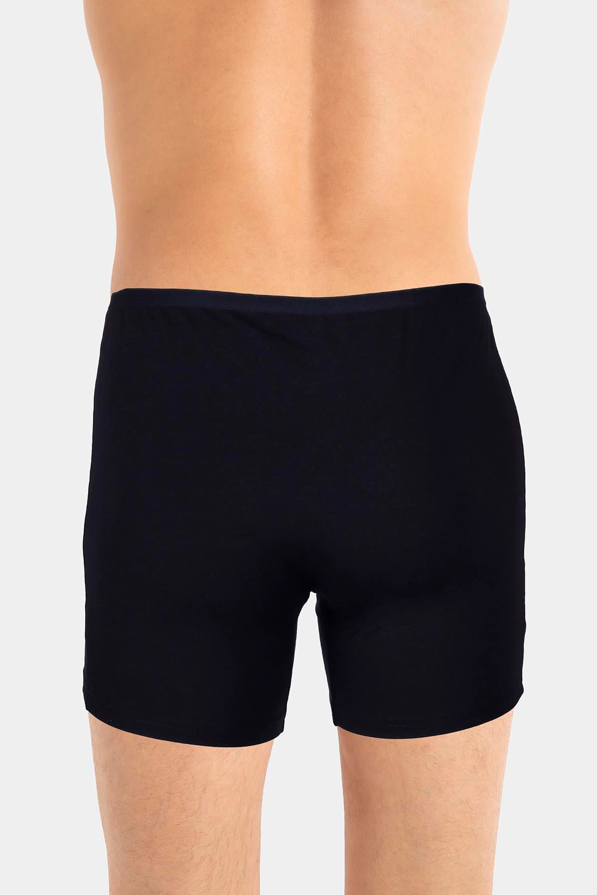 Erkek İnce Lastikli Penye Modal Lacivert Boxer 286