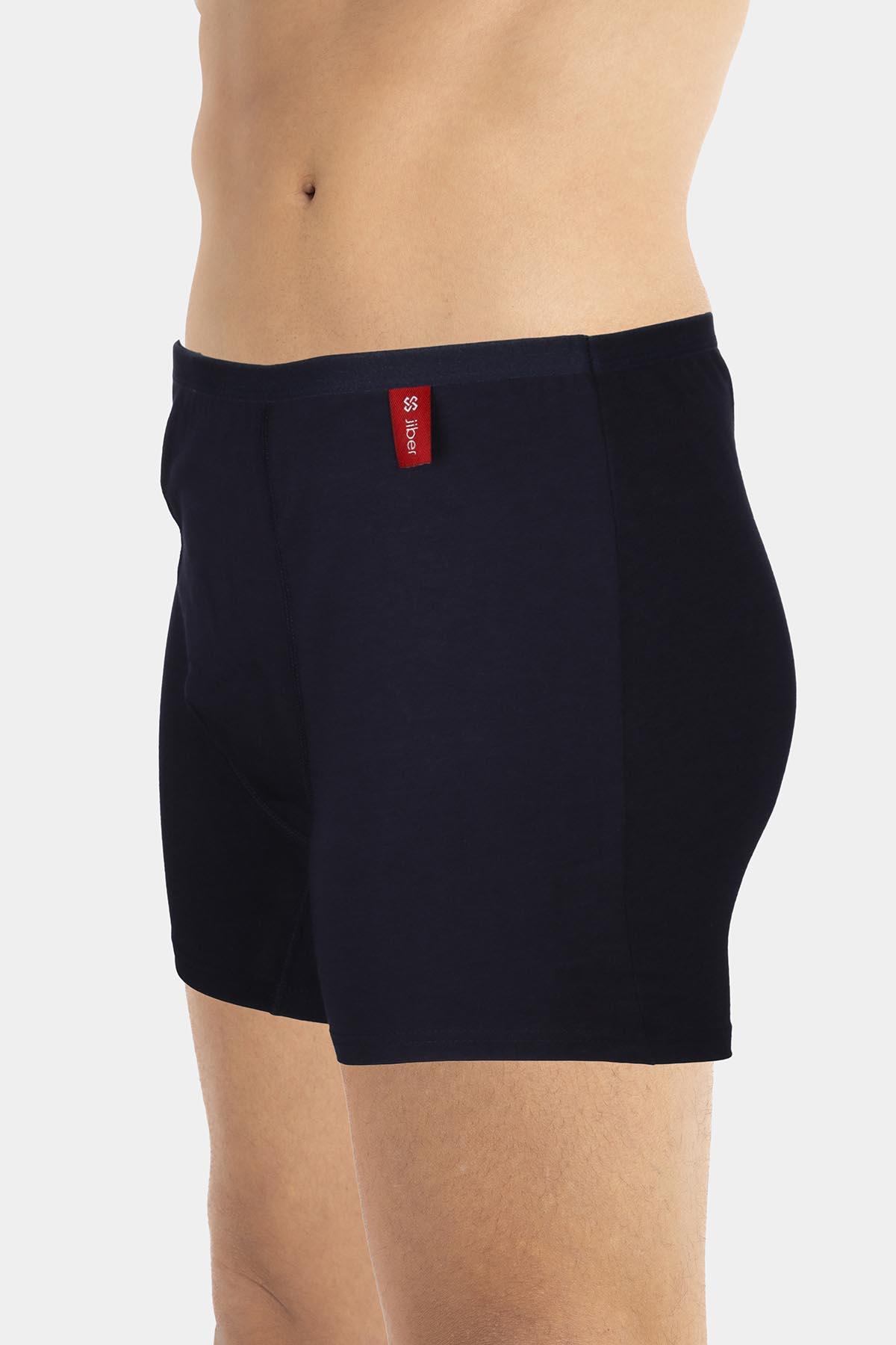 Erkek İnce Lastikli Penye Modal Lacivert Boxer 286
