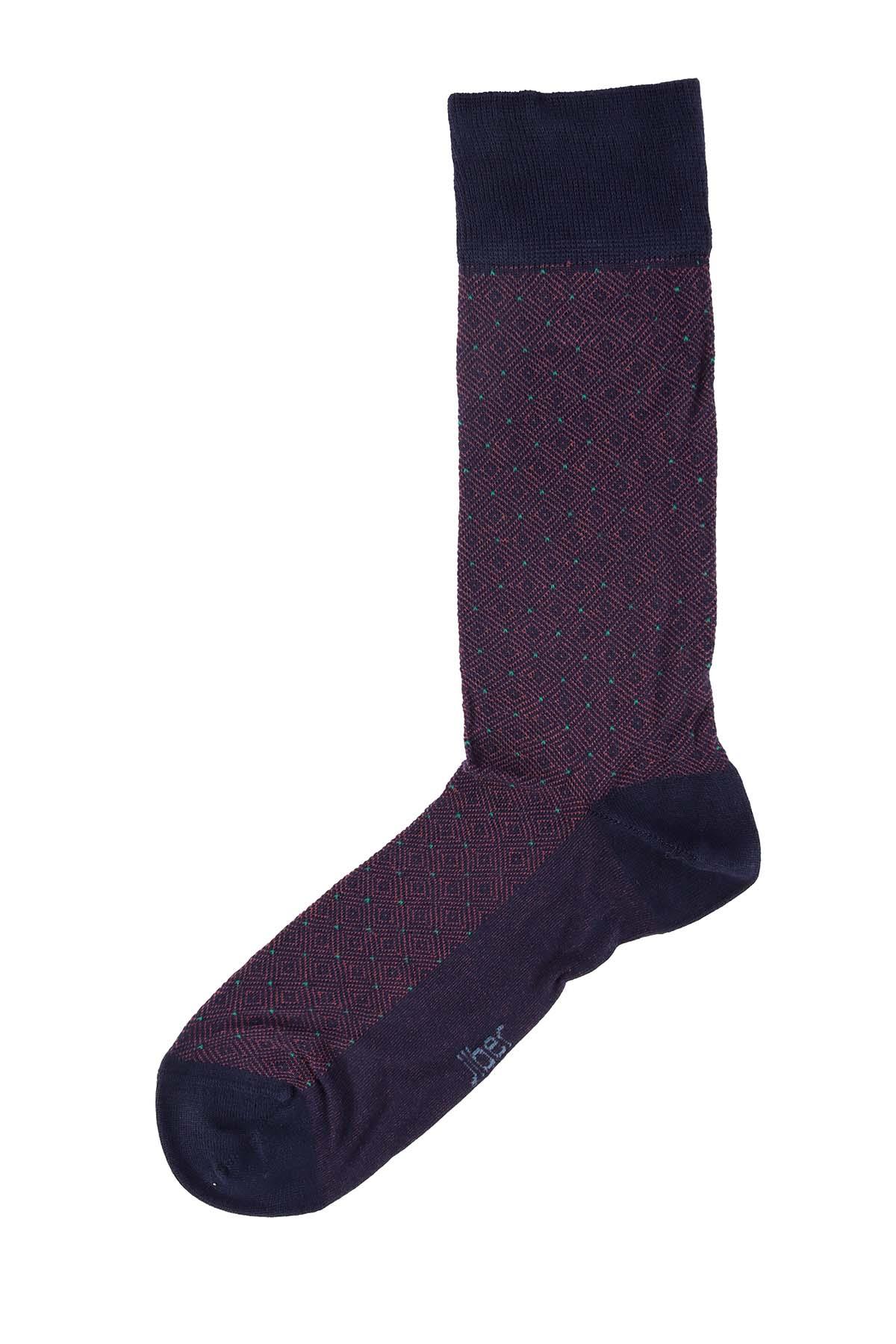 Erkek Lacivert Bambu Uzun Çorap 5522