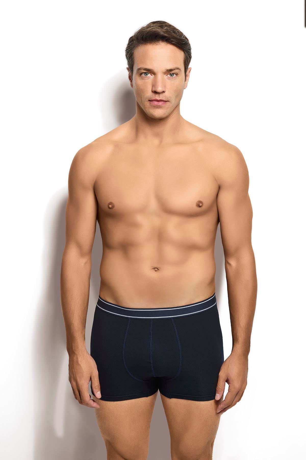 Erkek Lacivert Likralı Boxer 277