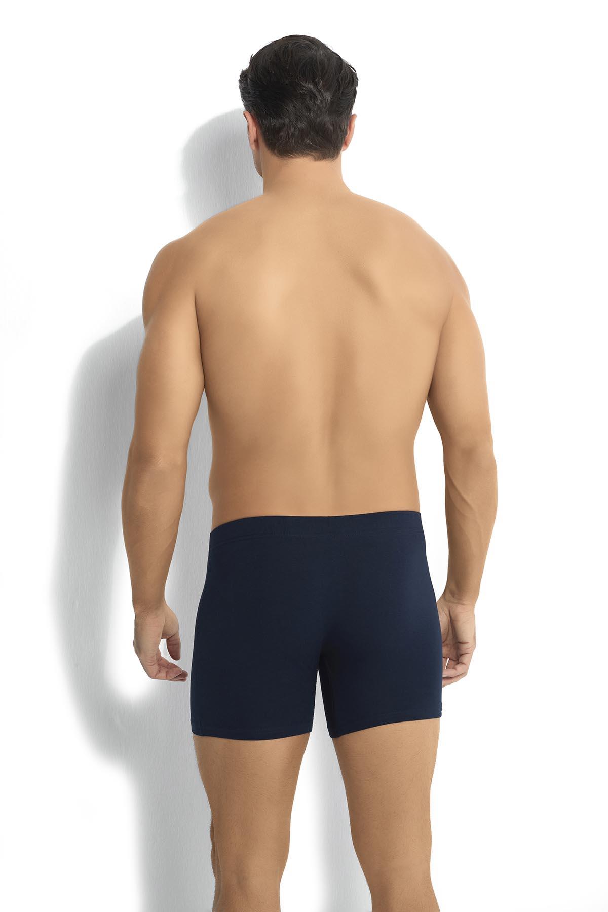 Erkek Lacivert Pamuklu Likralı Boxer  274