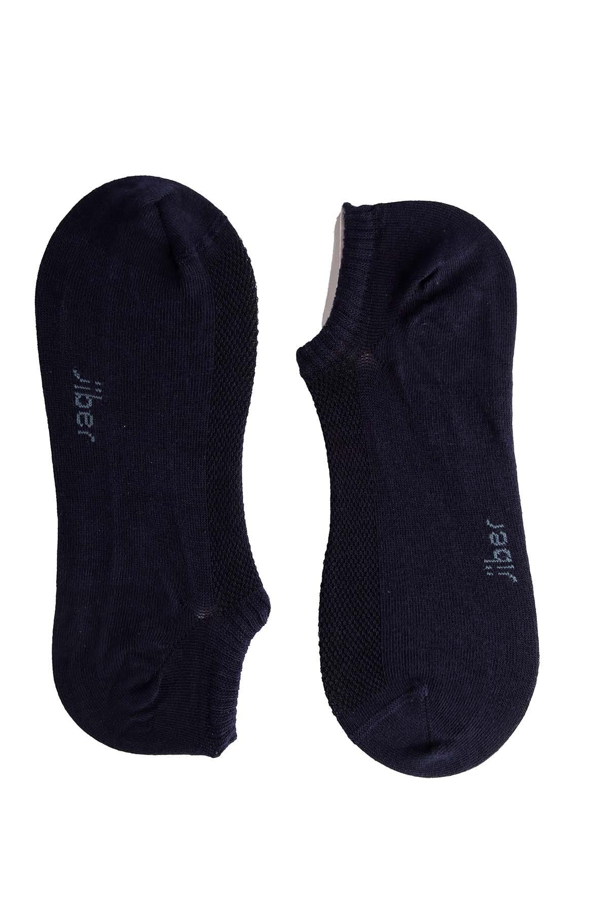 Erkek Lacivert Pamuklu  Sneaker Çorap 7701