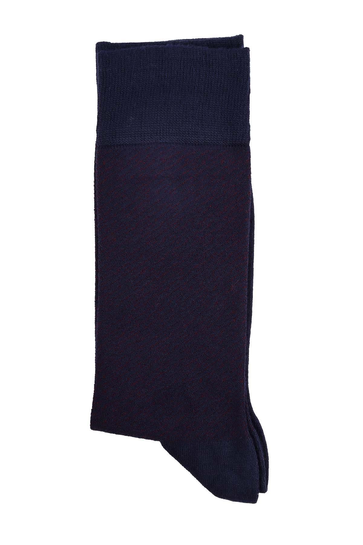 Erkek Likralı Bambu Lacivert Çorap 5616