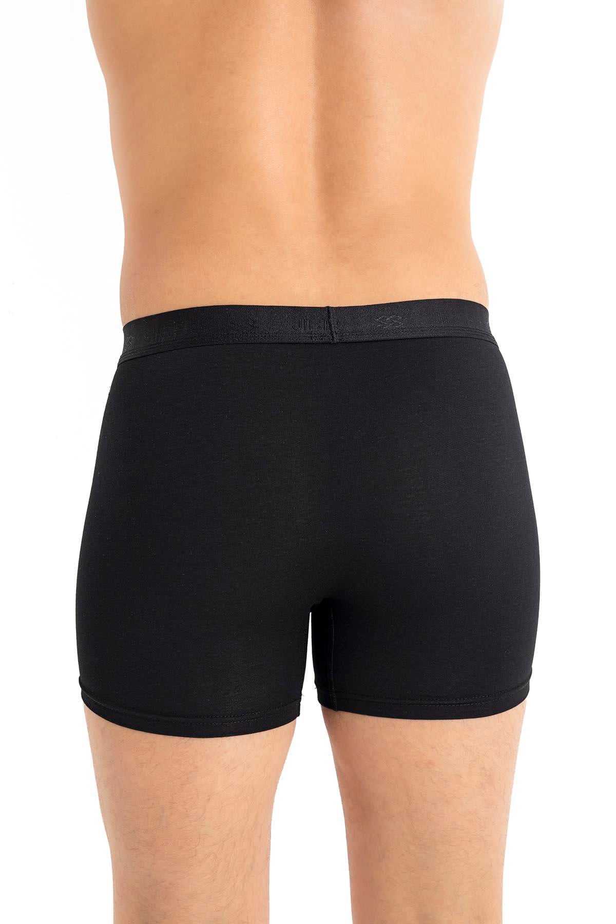 Erkek Modal Pamuklu 3lü Siyah Boxer 289