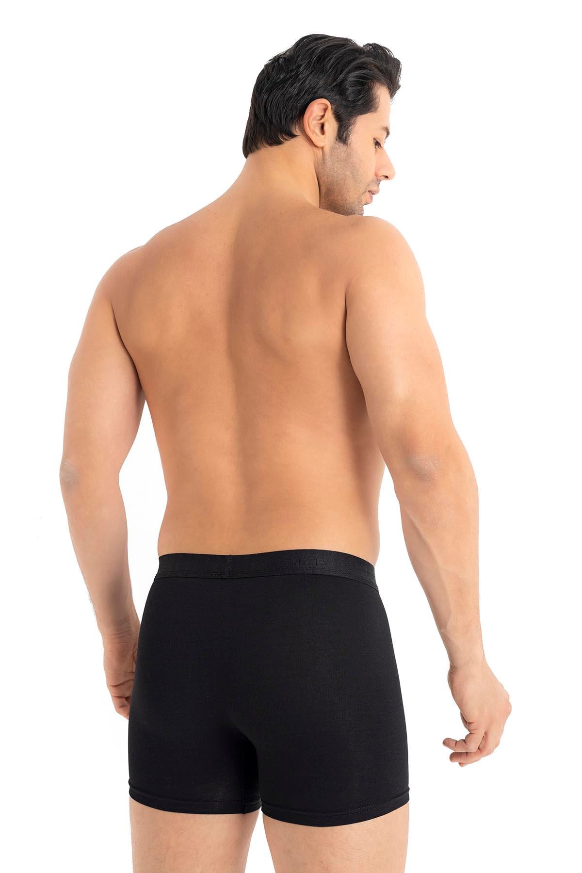 Erkek Modal Pamuklu 3lü Siyah Boxer 289