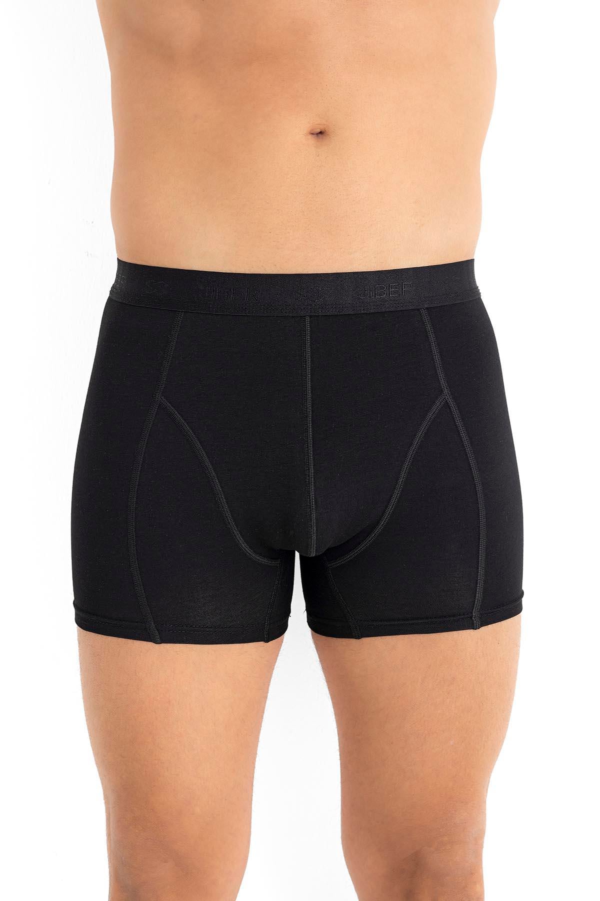 Erkek Modal Pamuklu 3lü Siyah Boxer 289
