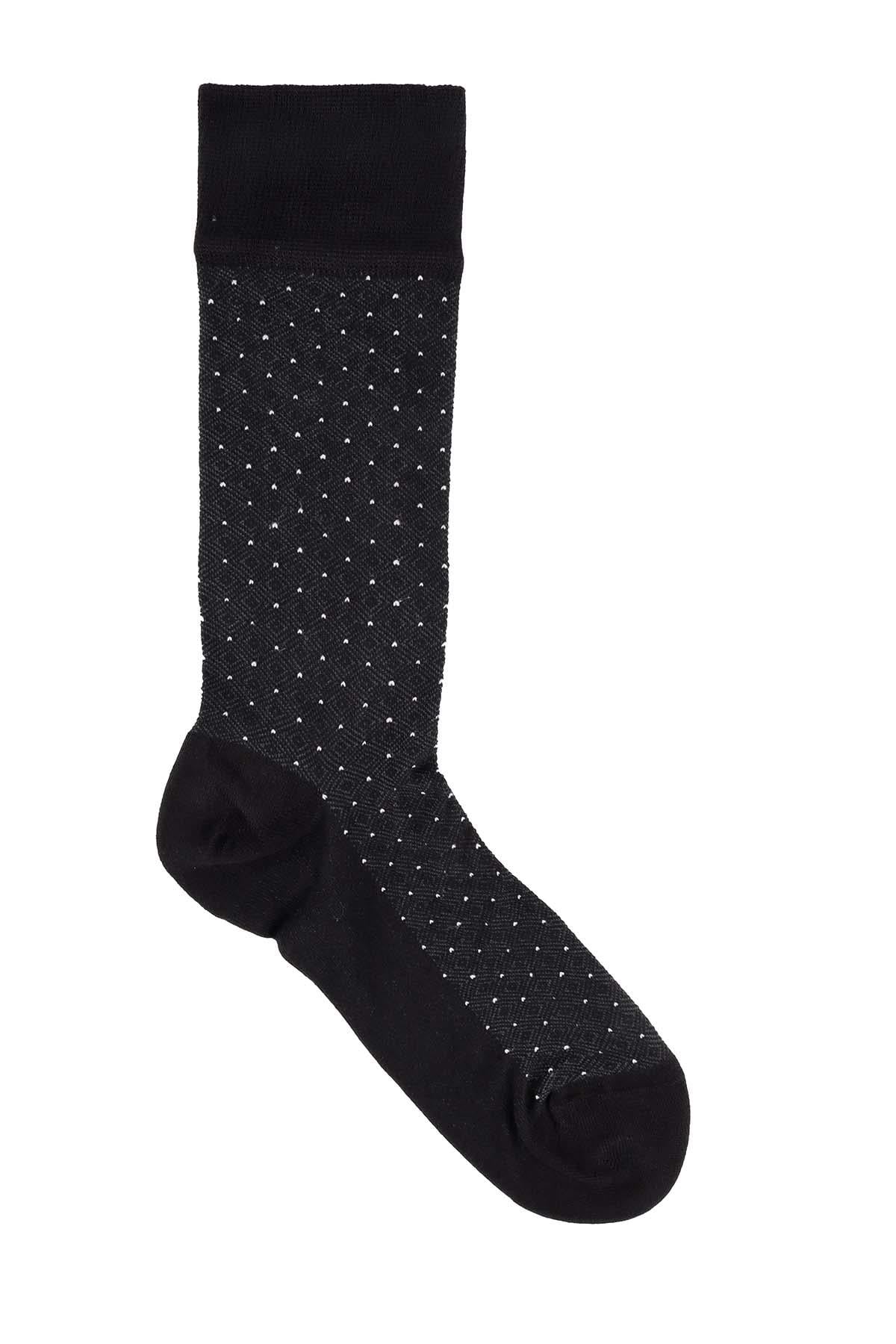 Erkek Siyah Bambu Uzun Çorap 5522