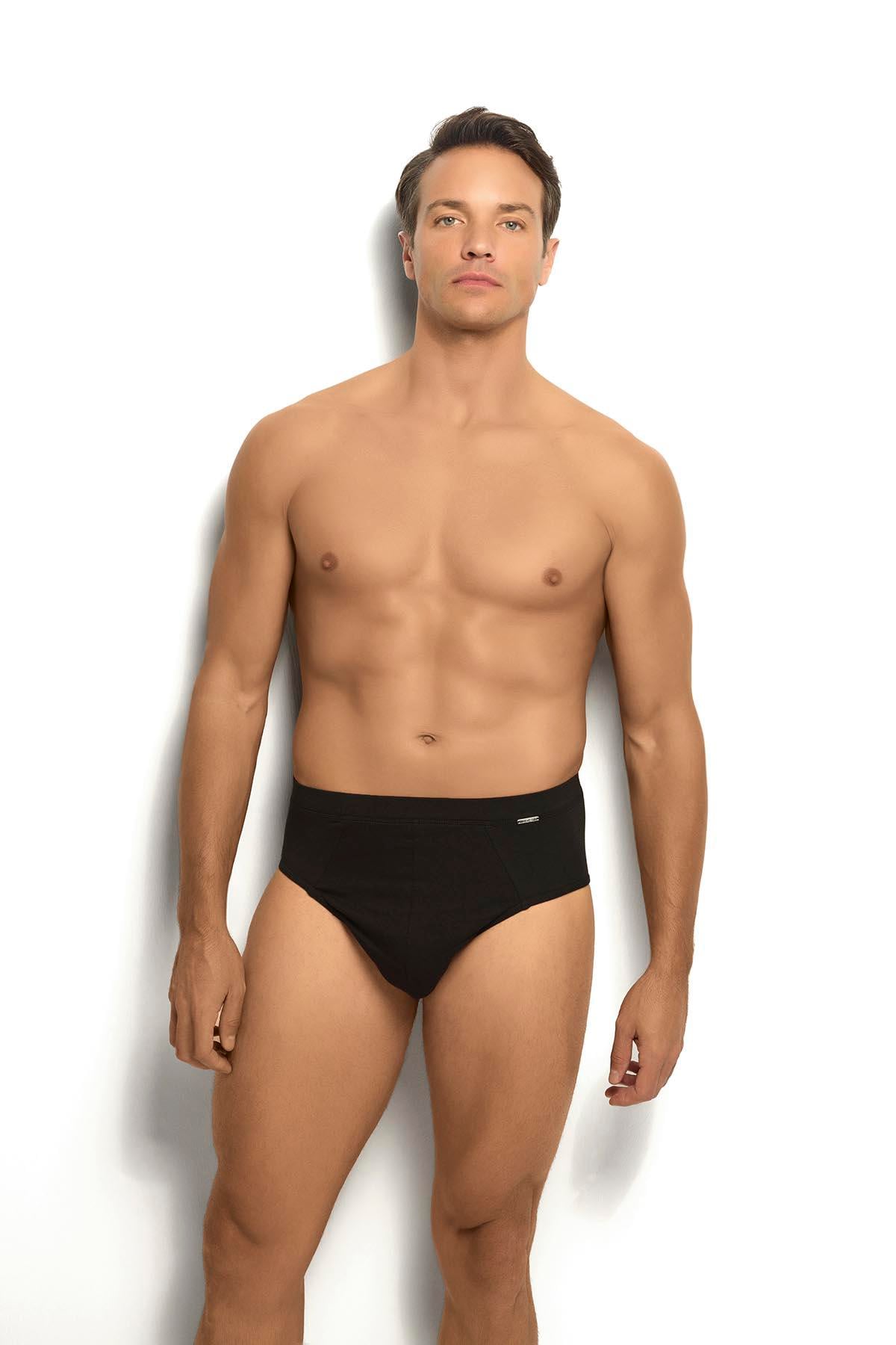 Erkek Siyah Slip 3lü Külot 259