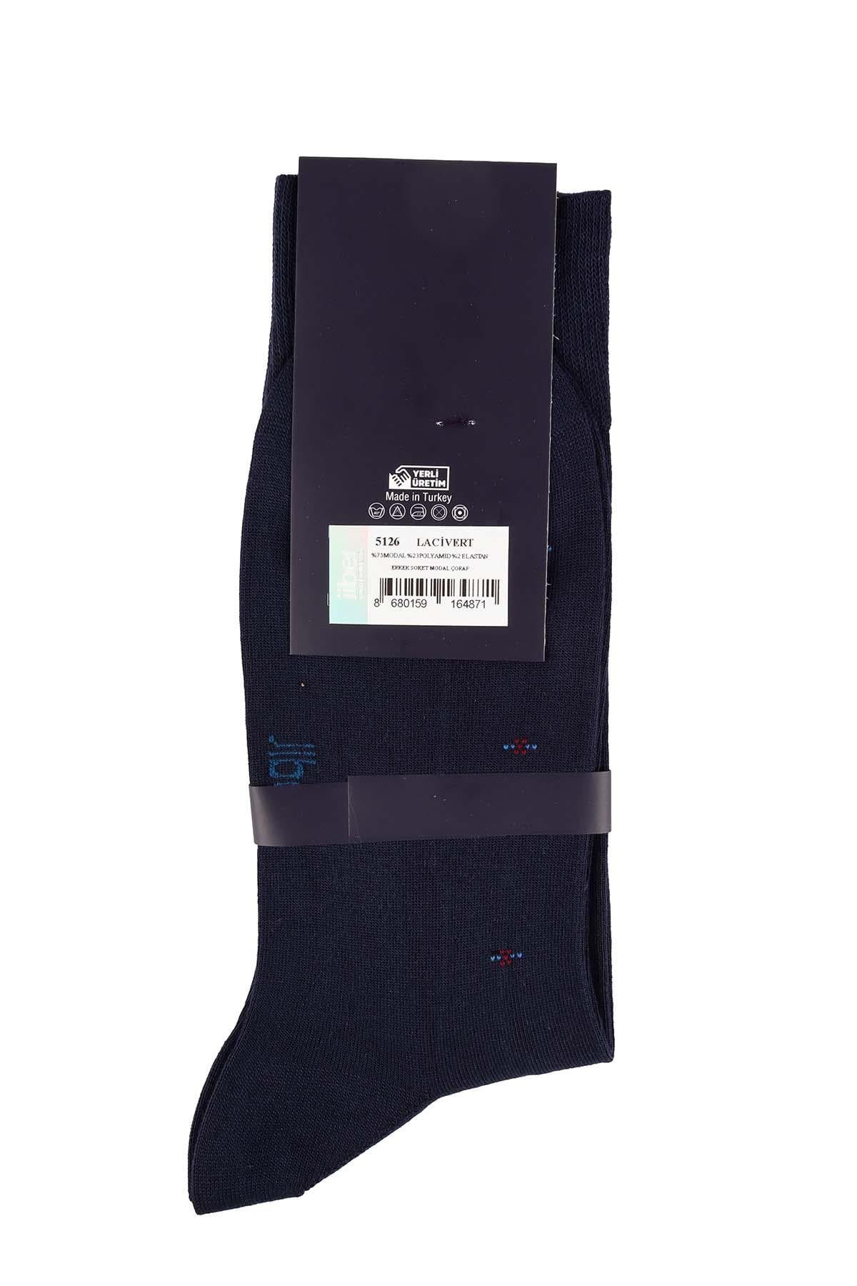 Erkek Soket Lacivert Modal Çorap 5126