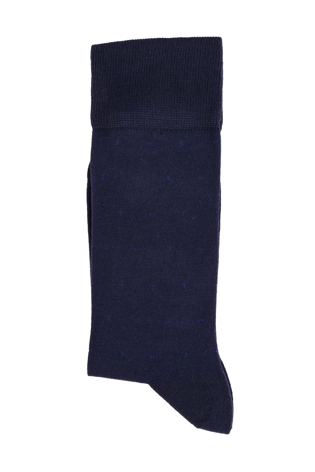 Erkek Soket Likralı Modal Lacivert Çorap 5216