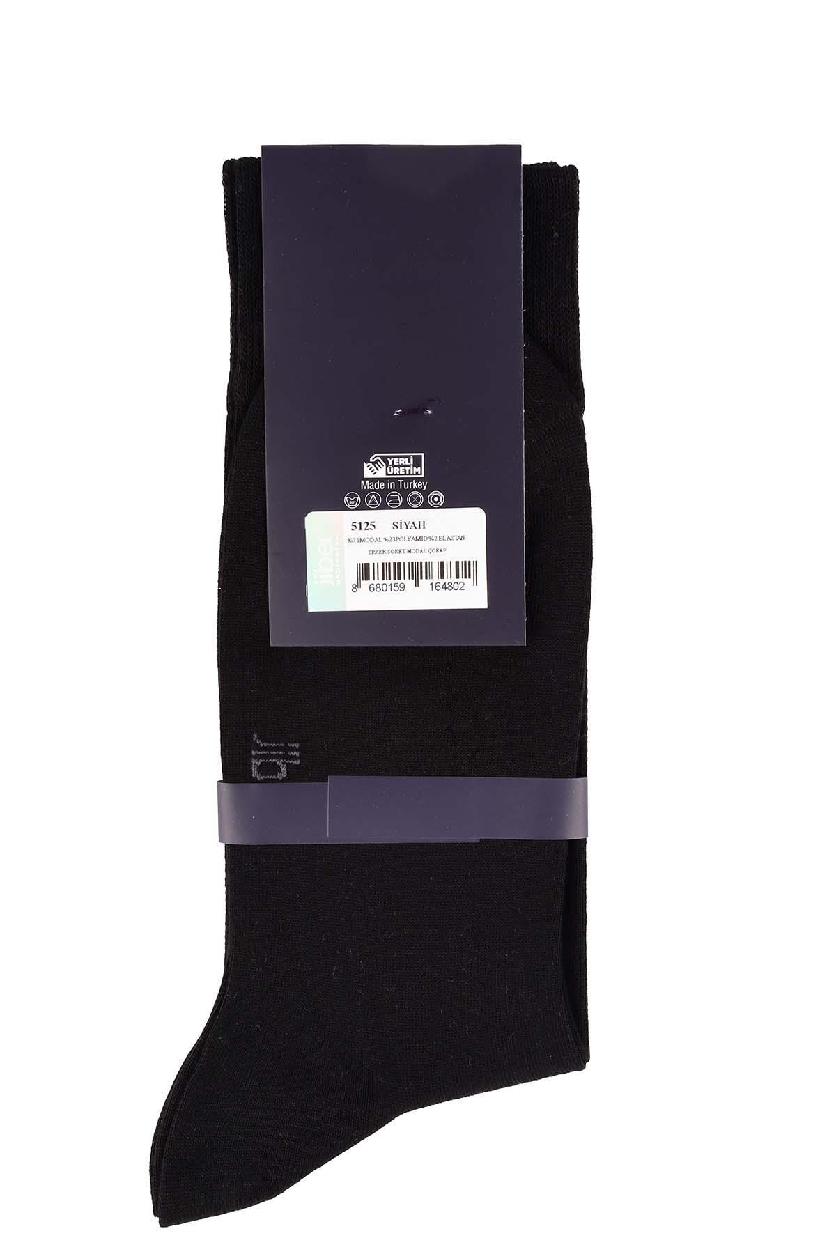 Erkek Soket Siyah Modal Çorap 5125