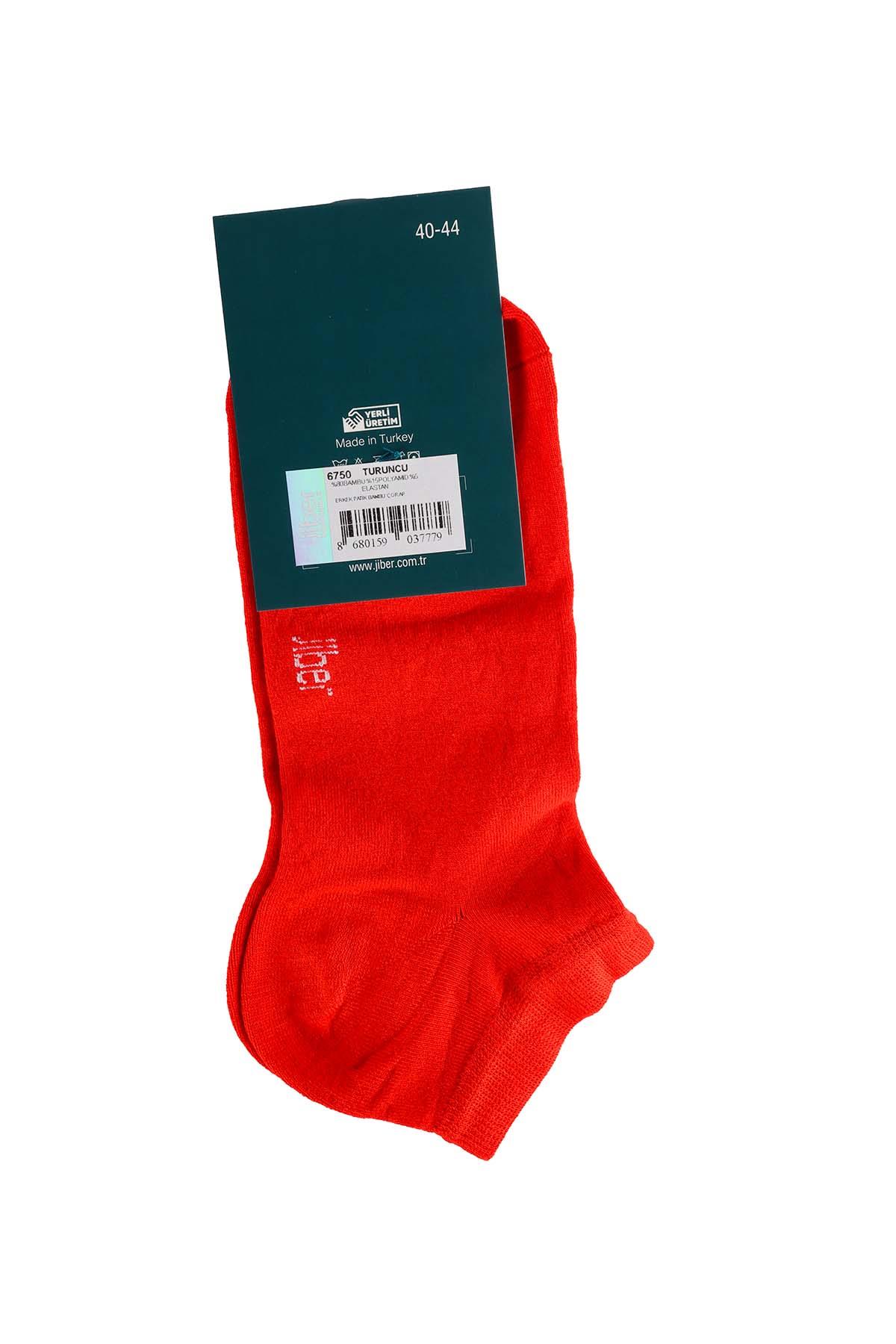 Erkek Turuncu Bambu  Patik Çorap 6750