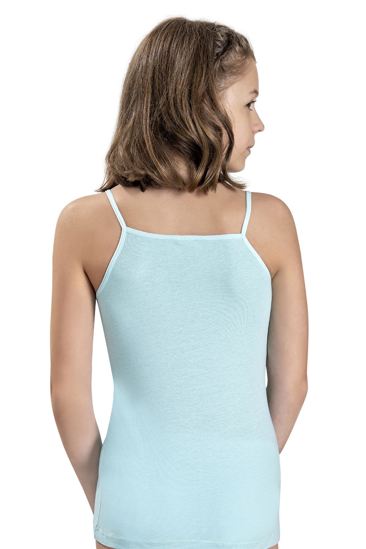 Kız Çocuk Asorti Pamuklu Likralı 3lü Atlet 807