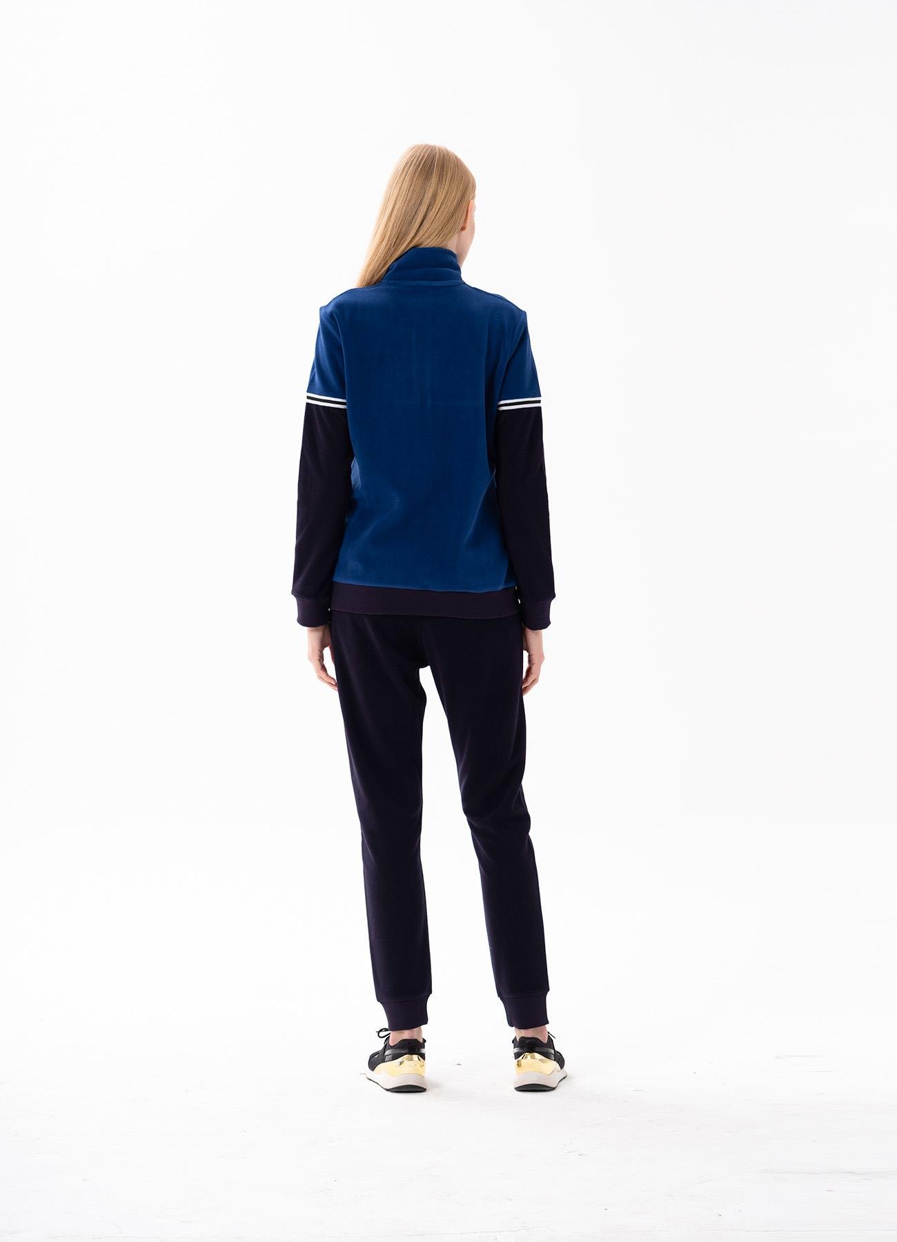 Kadın Lacivert Fermuarlı Polar Takımı 10172