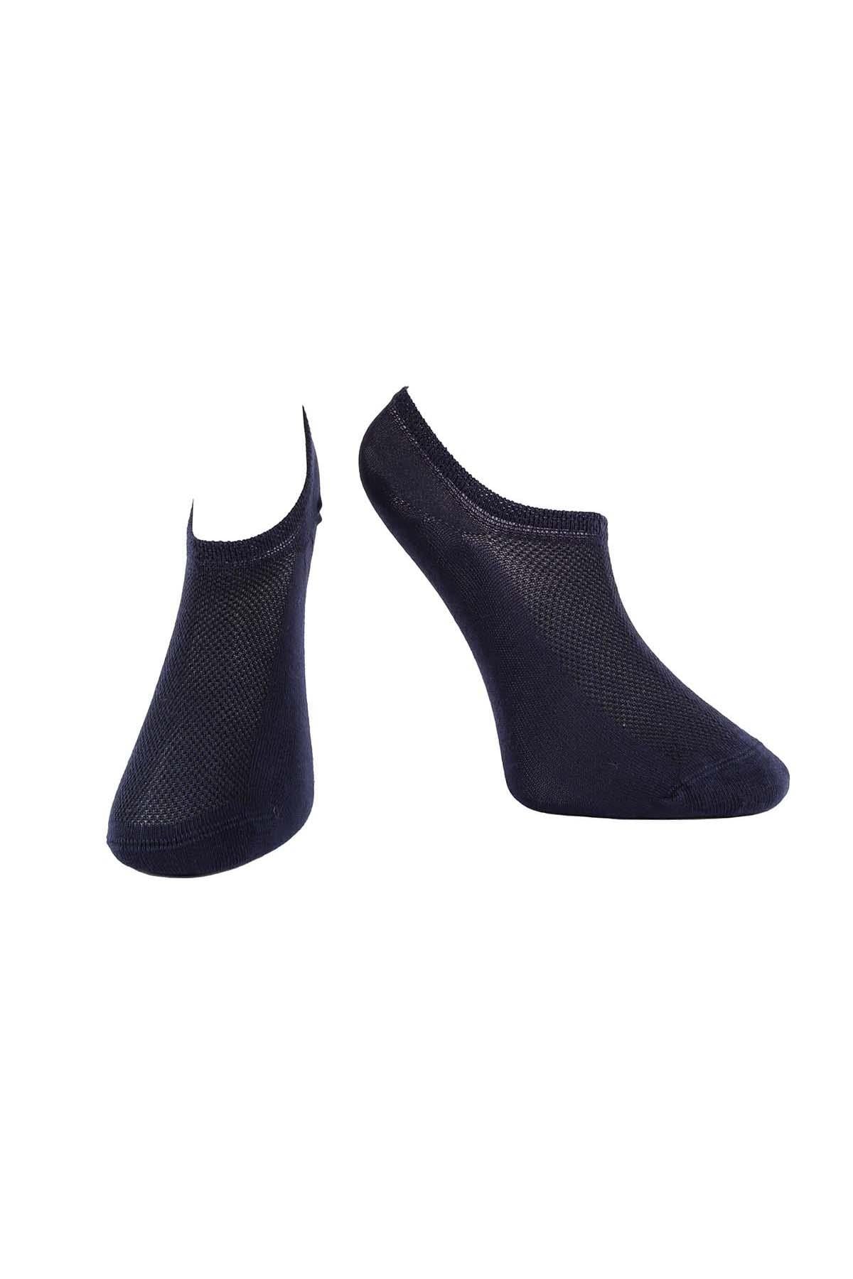 Kadın Lacivert Pamuklu  Sneaker Çorap 7501