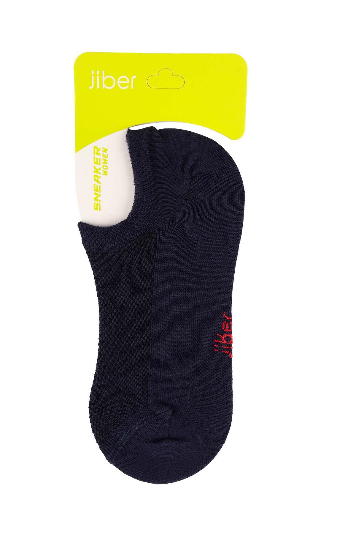 Kadın Lacivert Pamuklu  Sneaker Çorap 7501