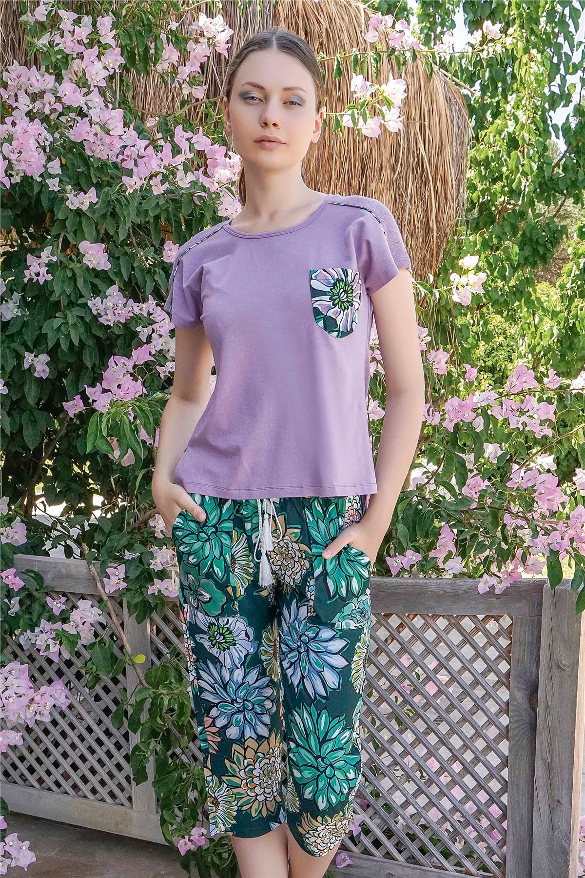 Lila Pijama Takımı