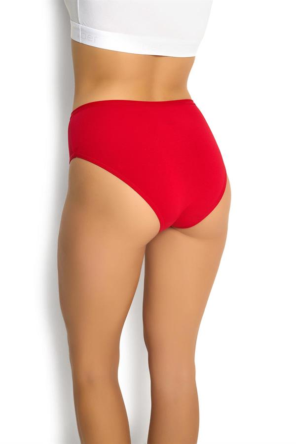 12 Lİ KADIN KIRMIZI PAMUKLU BİKİNİ KÜLOT 652