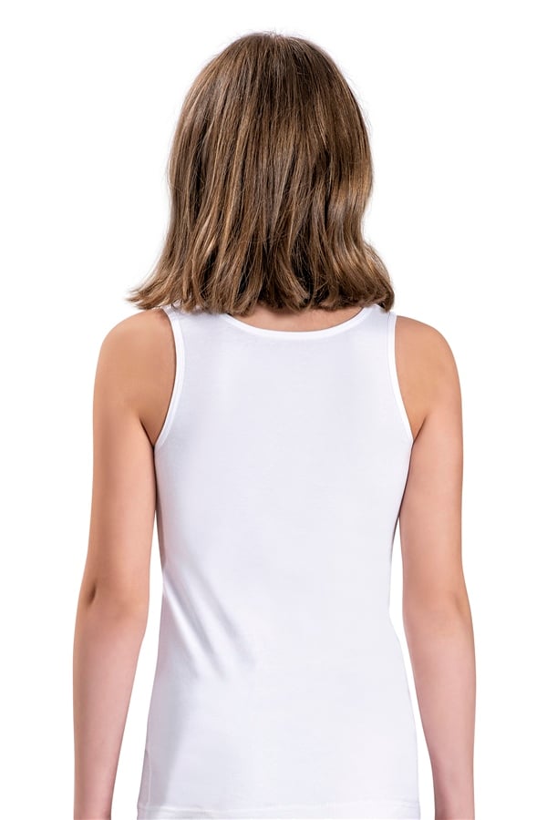 Kız çocuk Beyaz Pamuklu Atlet  801