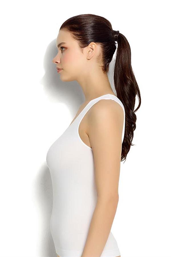 Beyaz  Kalın Askılı Atlet Korse  4524