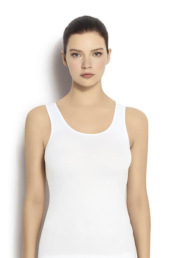 Beyaz  Kalın Askılı Atlet Korse  4524