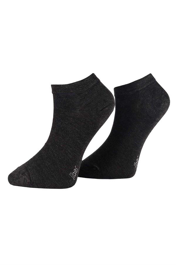 Erkek 12li Bambu Patik Çorap 6750 Antrasit  JBR6750.0012