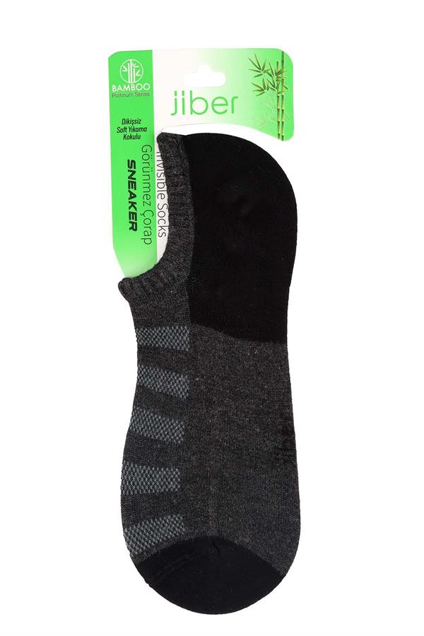 Erkek 12li Karışık Renkler Bambu Sneaker Çorap 7052
