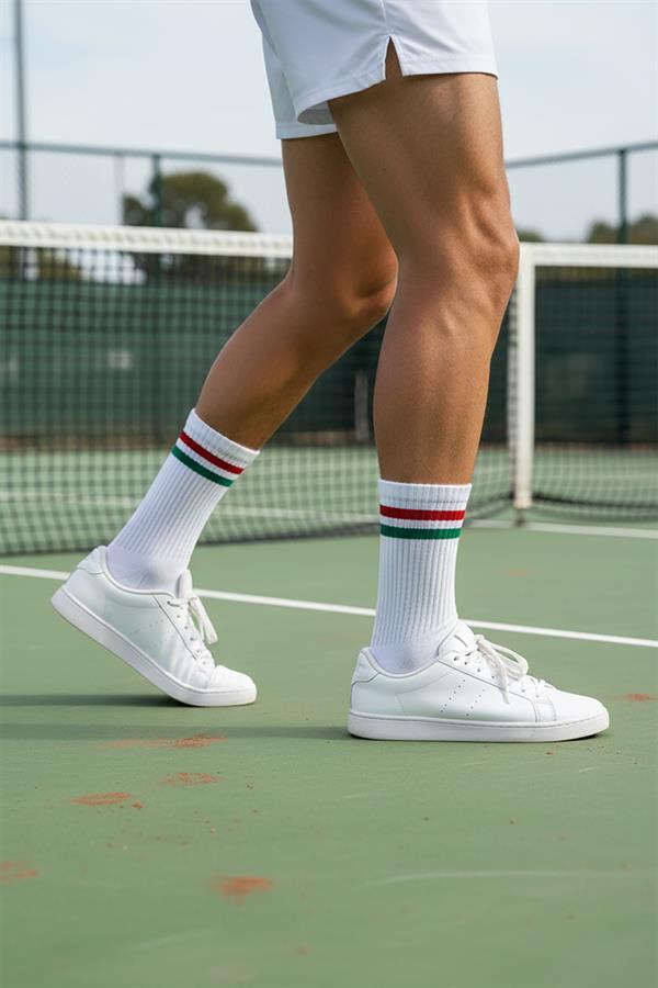 Erkek 12li Asorti Pamuklu Uzun Tenis Çorap 6052 Asorti  JBR6052.0000012