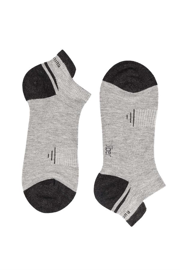 Erkek 12li Bambu Patik Çorap 6763 GRİMELANJ  JBR6763.0000012