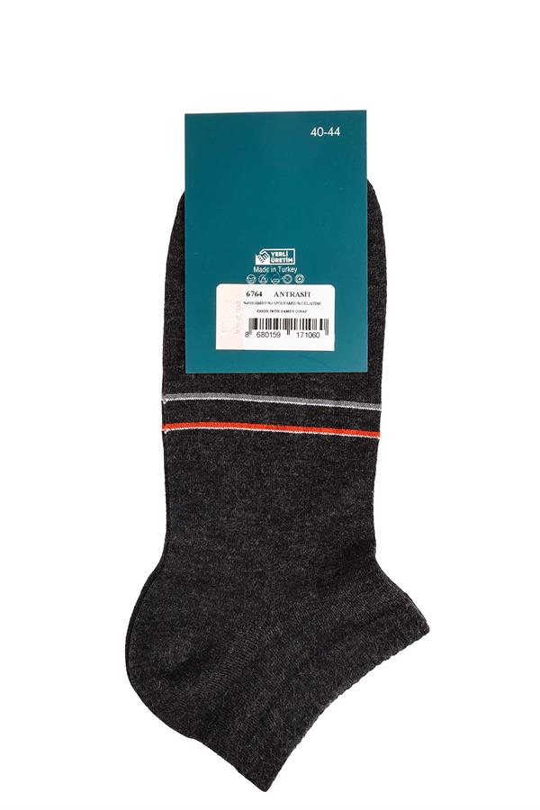 Erkek 12li Bambu Patik Çorap 6764 Antrasit  JBR6764.0000012