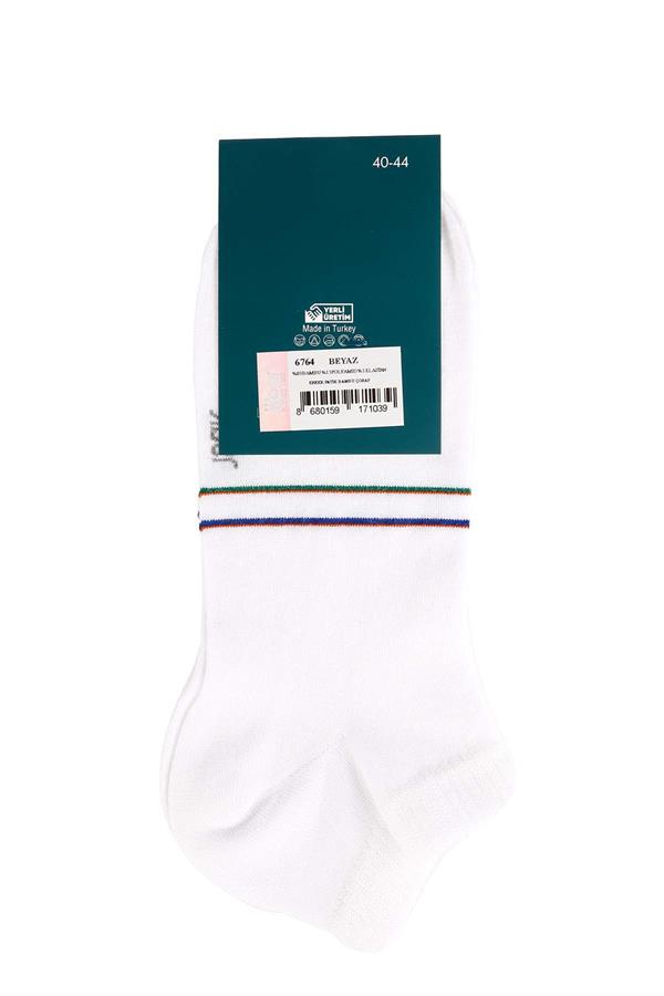 Erkek 12li Bambu Patik Çorap 6764 BEYAZ  JBR6764.0000012