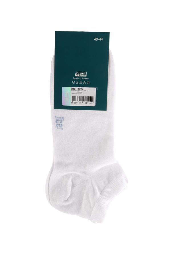 Erkek 12li Bambu Patik Çorap 6750 BEYAZ  JBR6750.0012