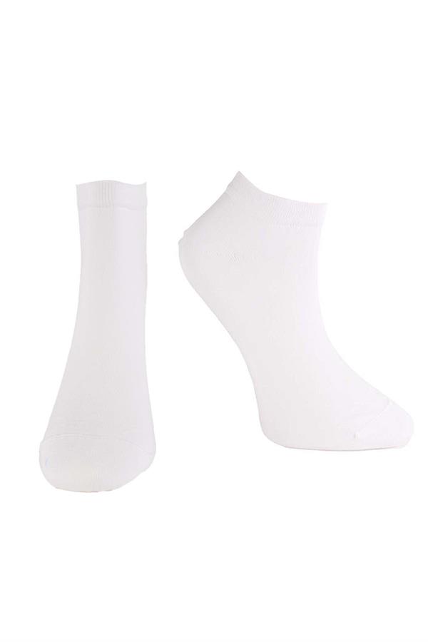 Erkek 12li Bambu Patik Çorap 6750 BEYAZ  JBR6750.0012