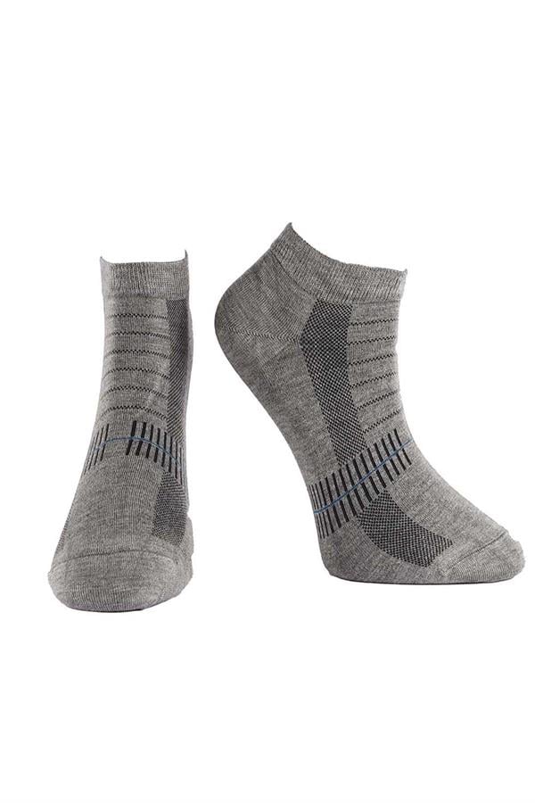 Erkek 12li Bambu Patik Çorap 6760 GRİMELANJ  JBR6760.0000012