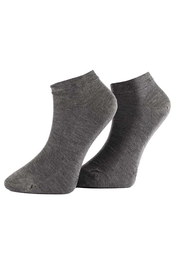 Erkek 12li Modal Patik Çorap 6100 GRİMELANJ  JBR6100.0012