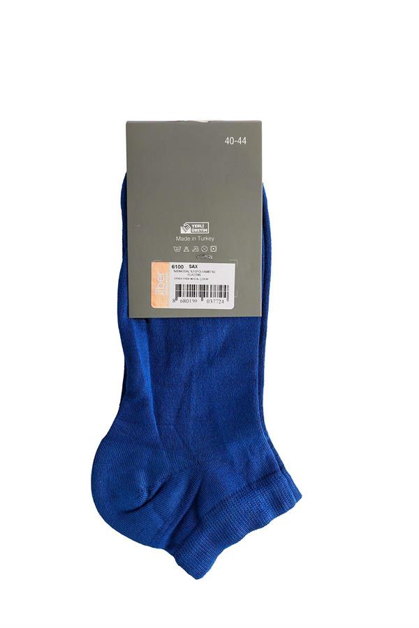 Erkek 12li Modal Patik Çorap 6100 Saks Mavisi  JBR6100.0012
