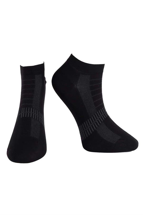 Erkek 12li Bambu Patik Çorap 6760 SİYAH  JBR6760.0000012