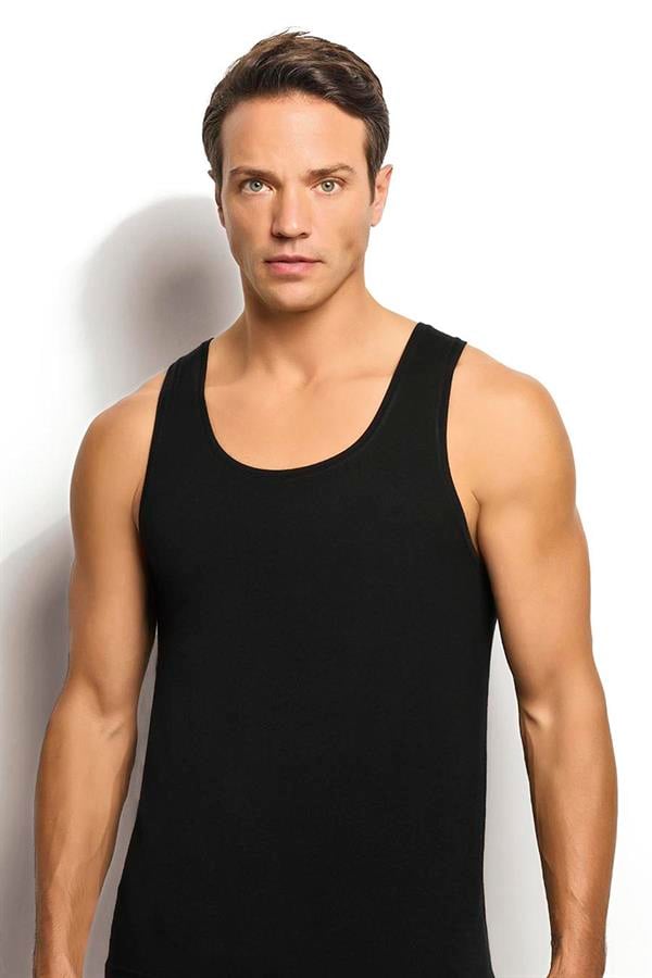 Erkek 2li Mikromodal Atlet 242 Siyah  JBR242.0000001