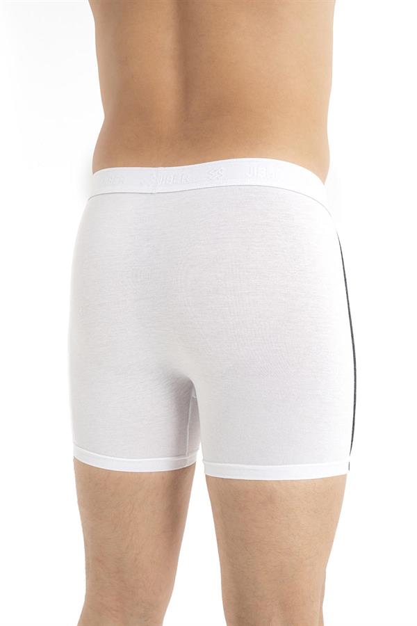 Erkek 3lü Ara Biyeli Pamuklu Modal Boxer 288 BEYAZ  JBR288.0000001