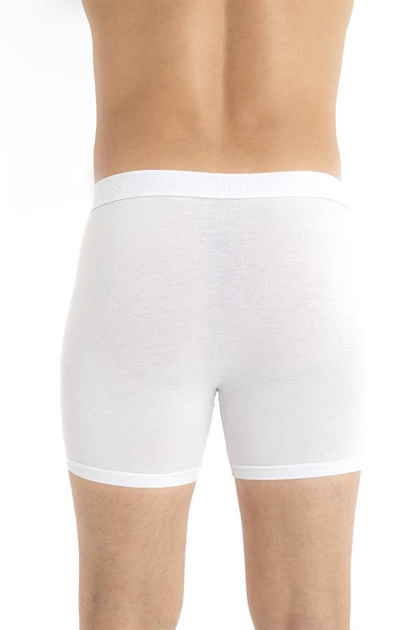 Erkek 3lü Ara Biyeli Pamuklu Modal Boxer 288 BEYAZ  JBR288.0000001