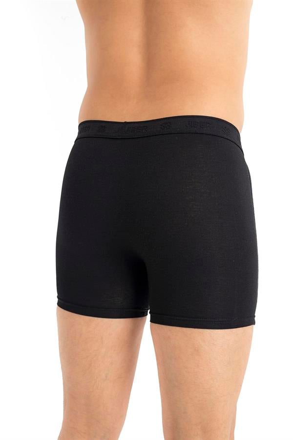 Erkek 3lü Ara Biyeli Pamuklu Modal Boxer 288 SİYAH  JBR288.0000001